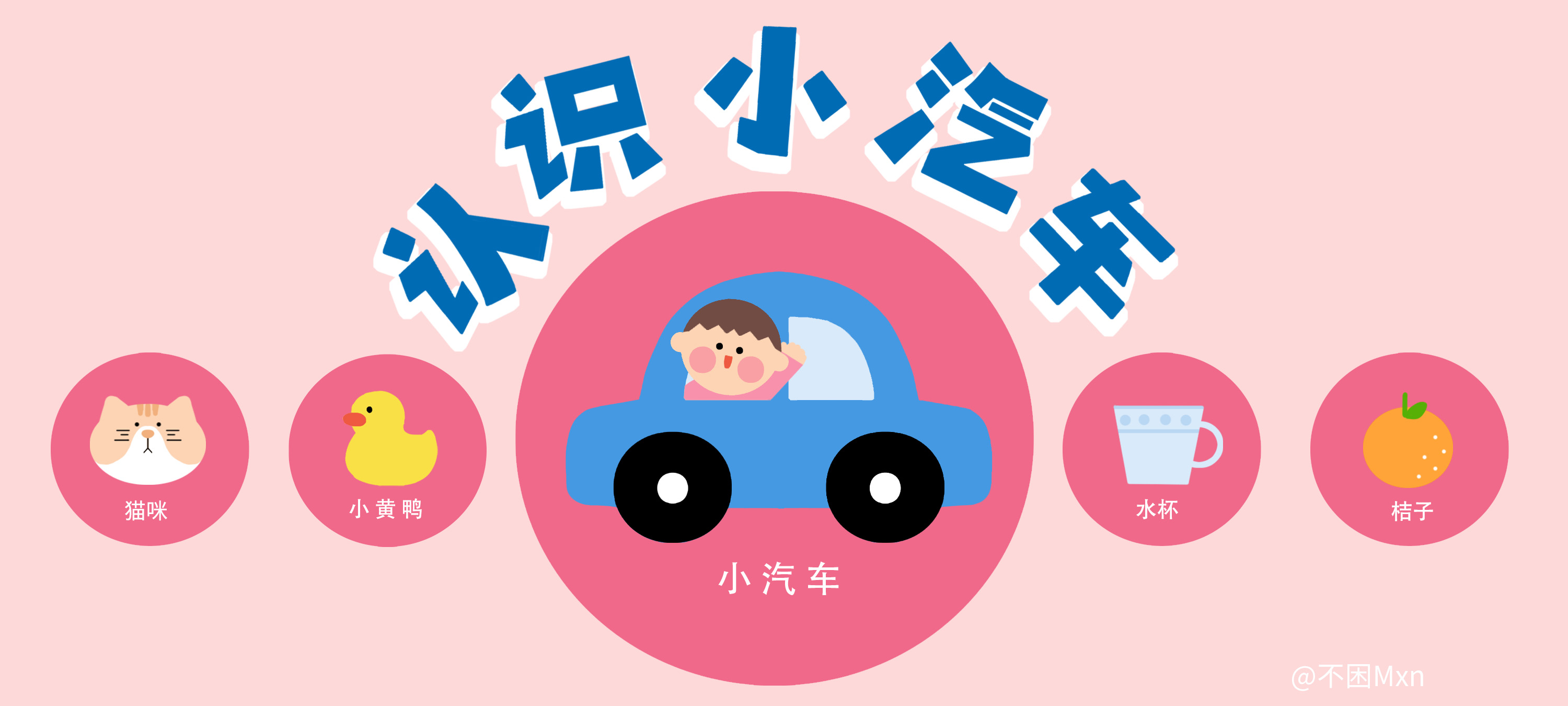 认识小汽车亲子活动示意图