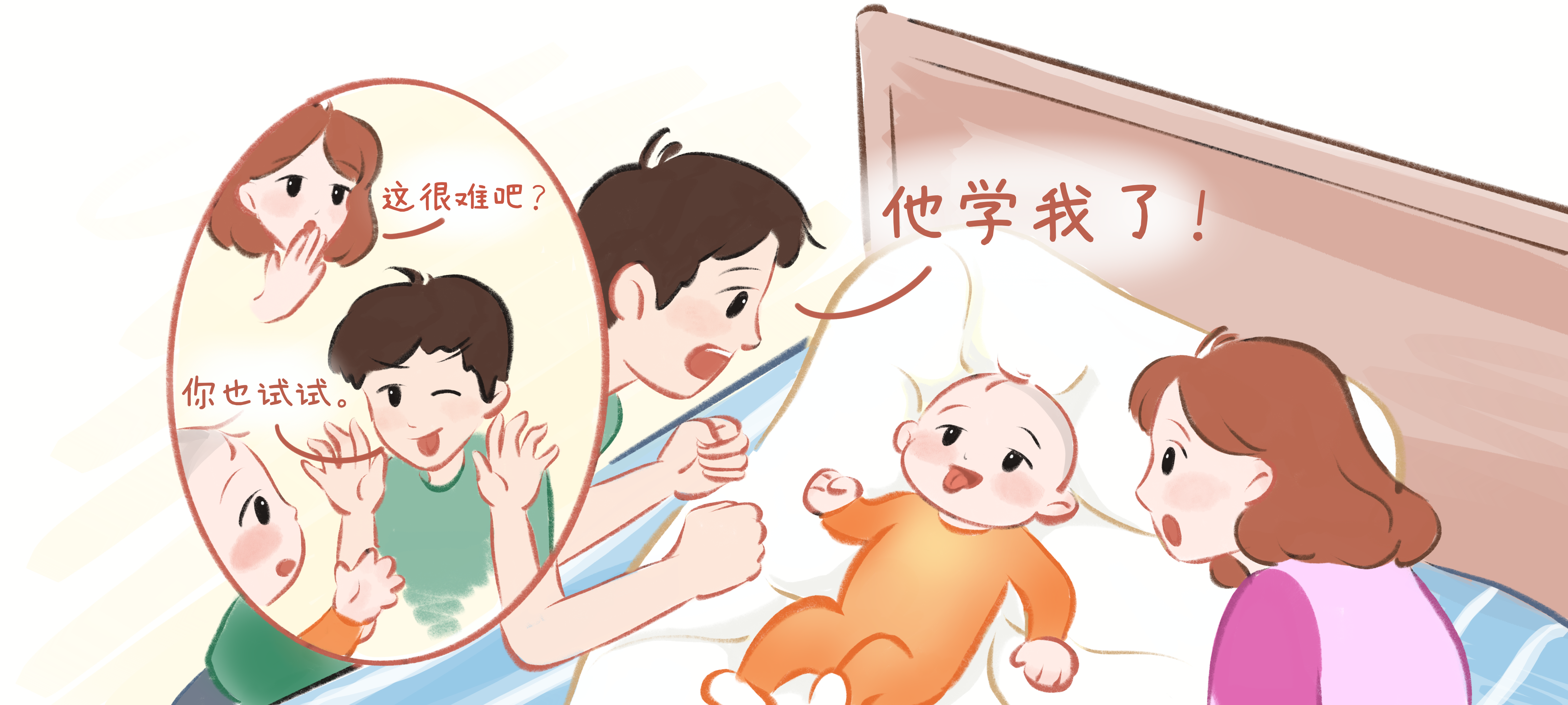 有趣的回应第 2 步：爸爸的表情