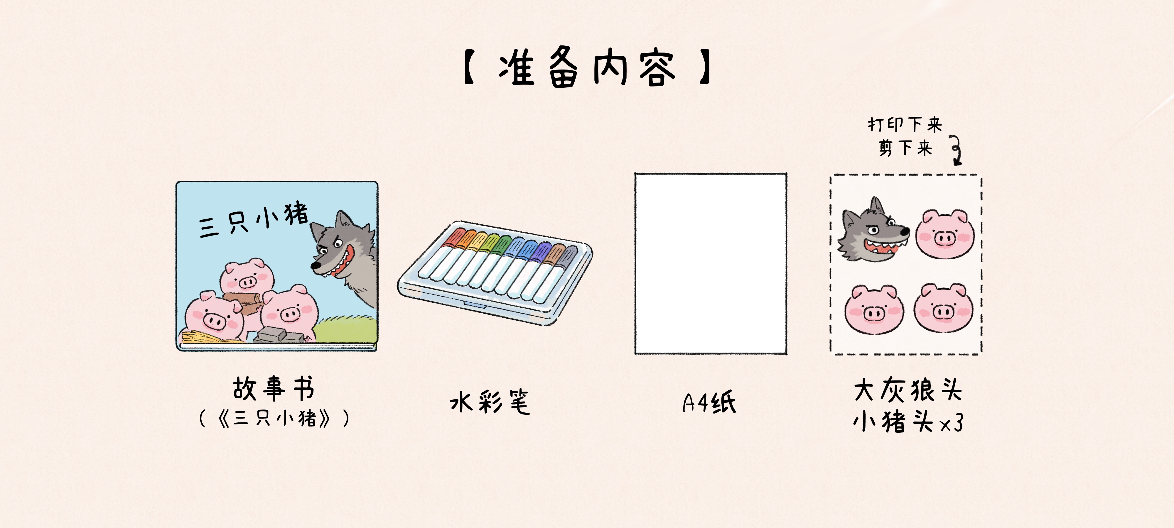 三只小猪画画版准备工作：准备页