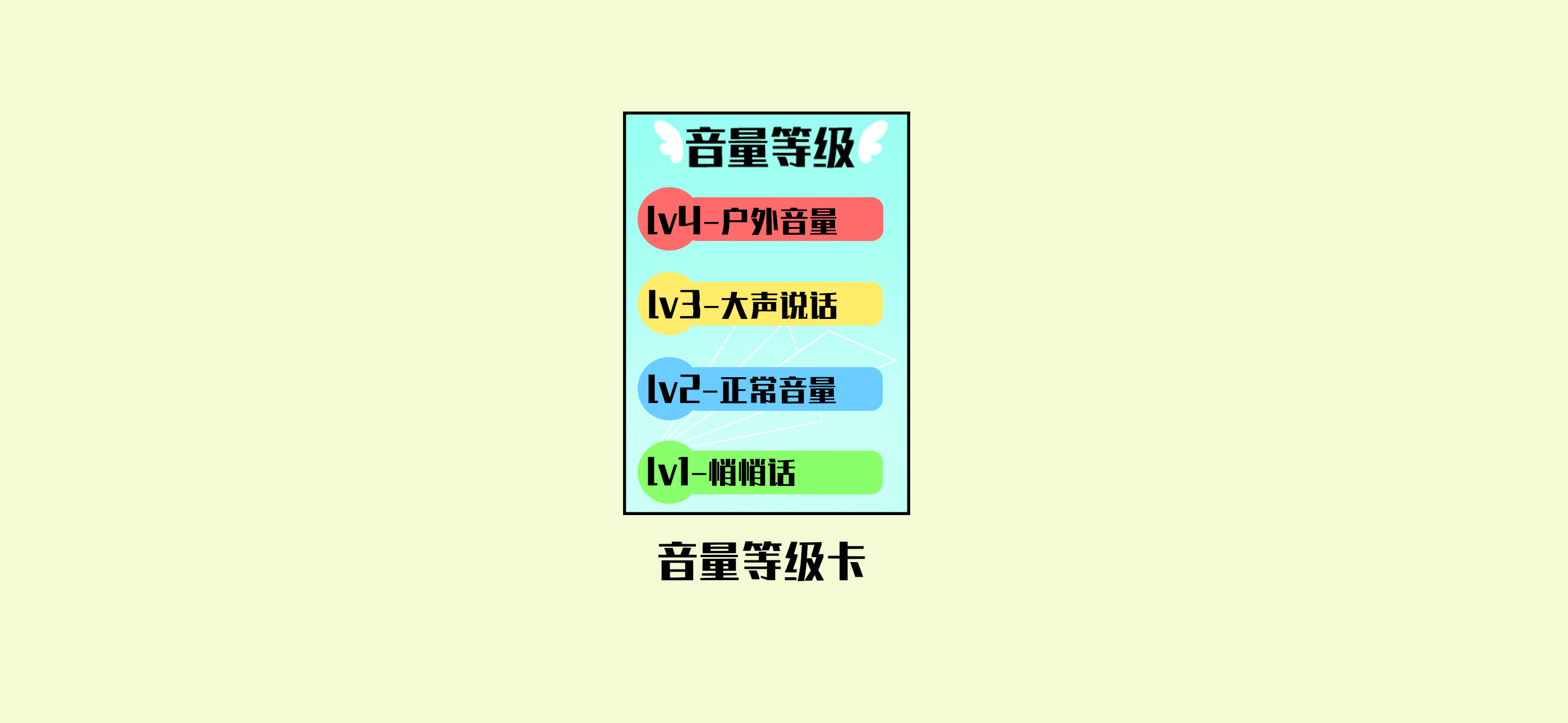 音量等级卡准备工作：准备材料
