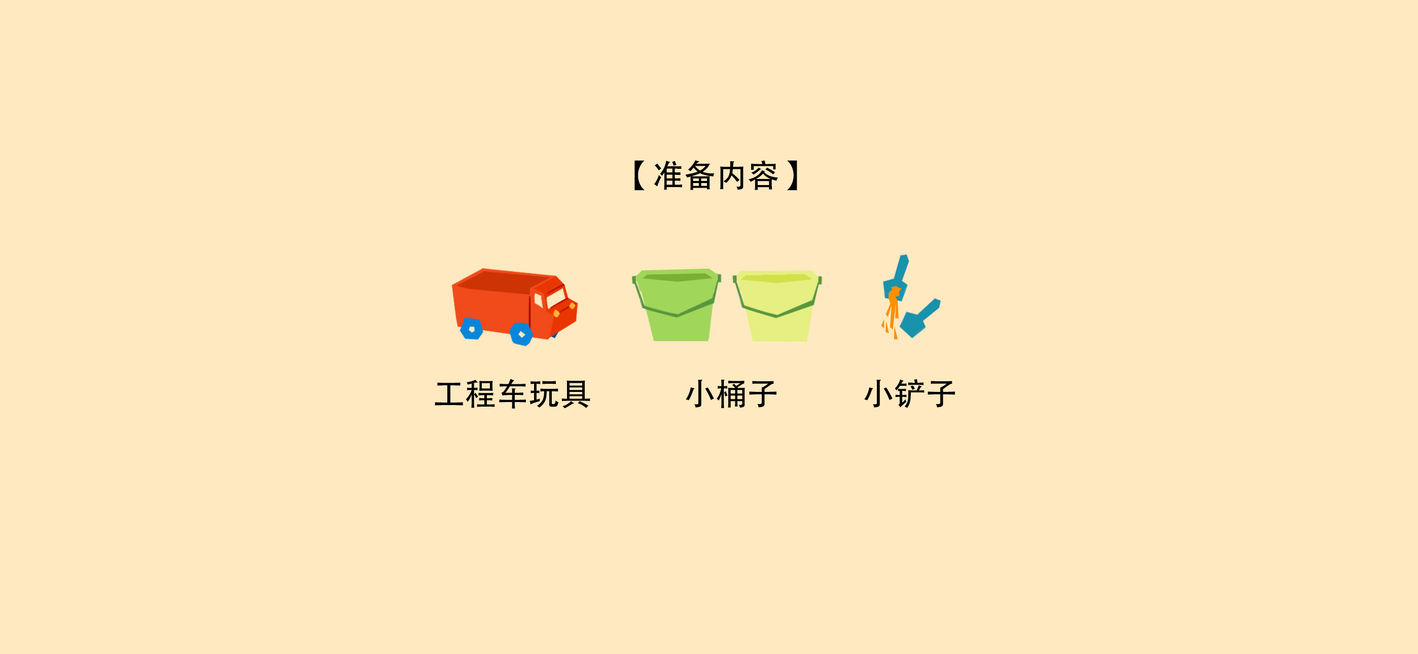 沙地工程队准备工作：准备材料