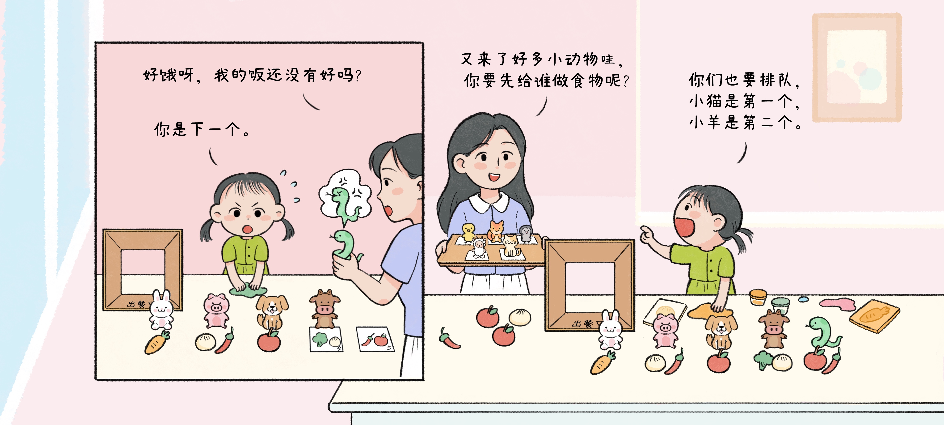 欢迎来到餐厅第 3 步：新客人来啦