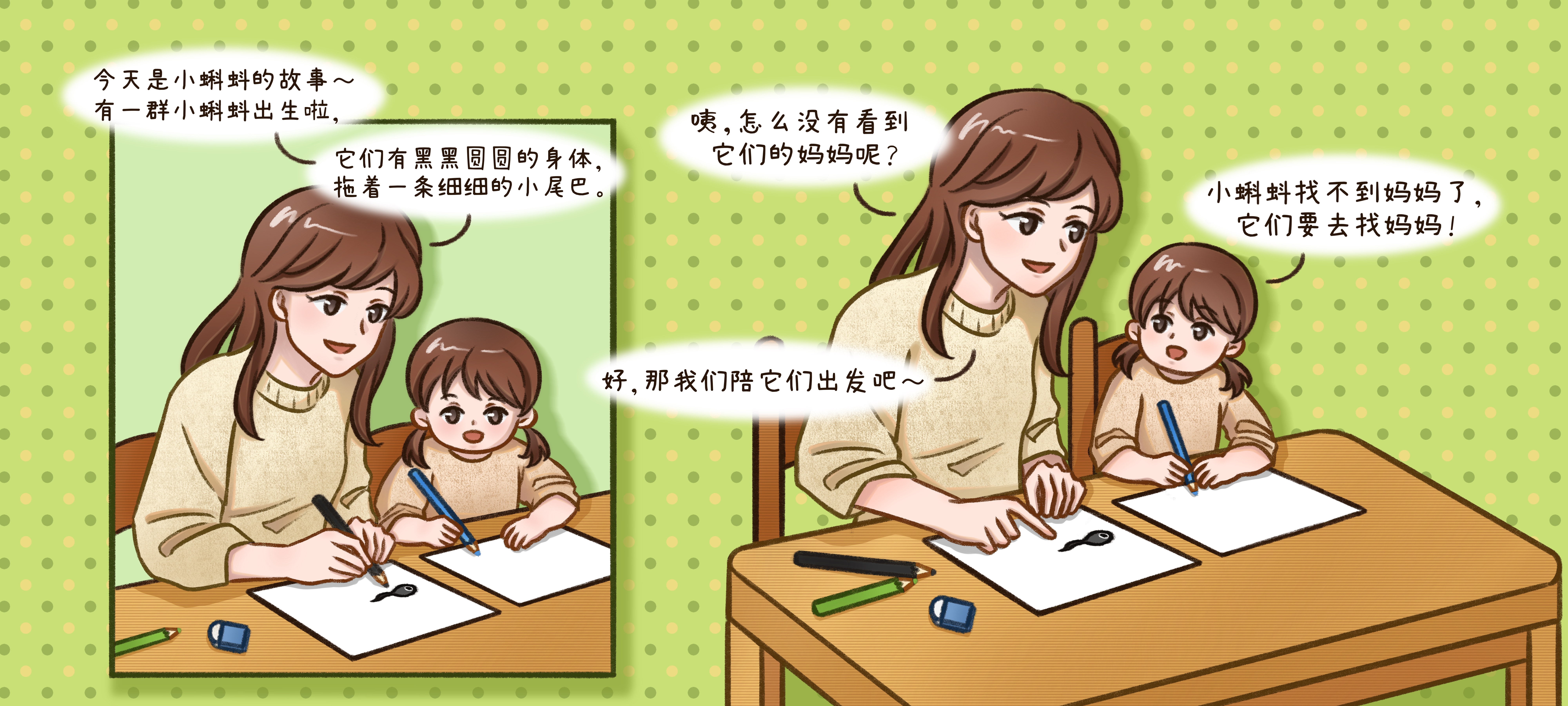 青蛙妈妈在哪里第 1 步：帮小蝌蚪找妈妈