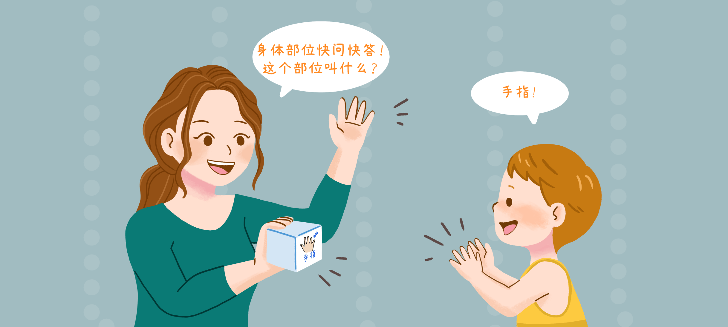 身体运动骰子第 1 步：认识身体部位骰子