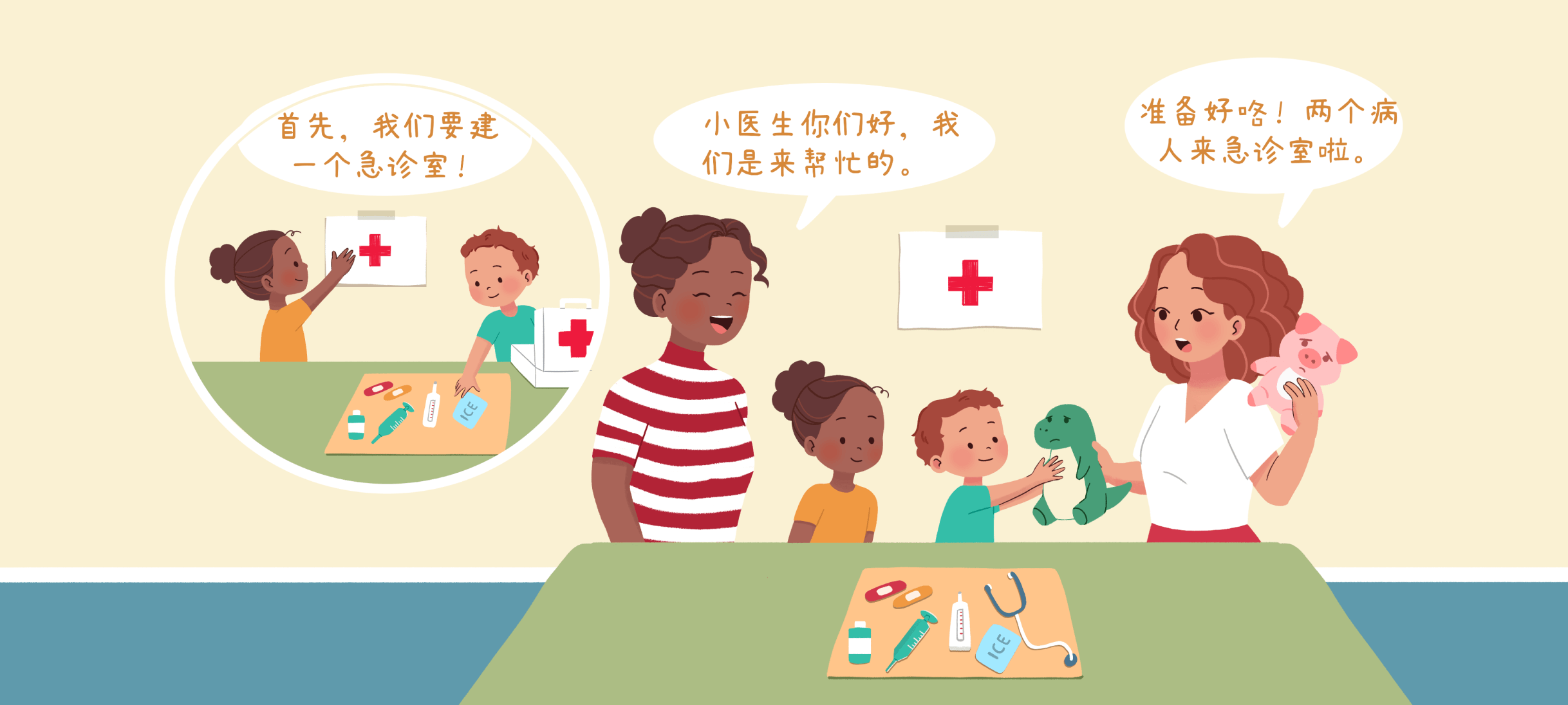 欢乐诊室1第 1 步：布置急诊室